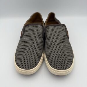 OluKai Pehuea Grey Slip-On Sneakers Breathable Mesh Women's Size 7‎